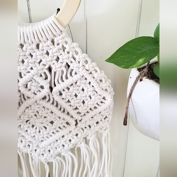 NWT Forever 21 Macrame Handbag Purse - Picture 2 of 7